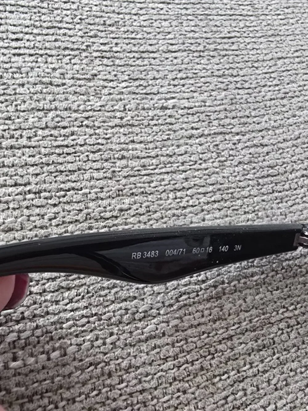 RAY-BAN RB 3483 004/71 SPORTS WRAP SQUARE EYEGLASSES FRAMES 60-16-140 3N